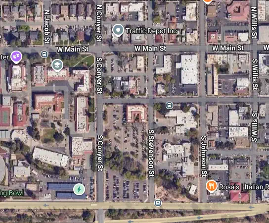Map showing 805 West Acequia Ave, Suite 2A, Visalia, CA 93291